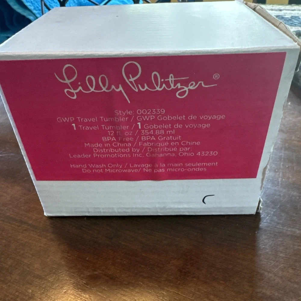 Lilly Pulitzer Travel Tumbler NEW Floral Print NIB